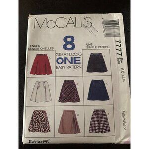 McCall's Misses Skirt Sewing Pattern Sz 4 - 8 7777 - Uncut
